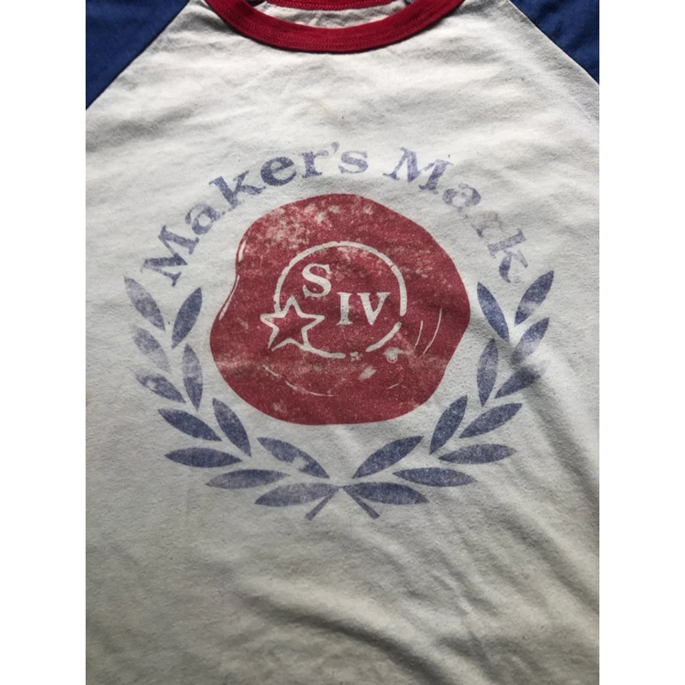 Unisex Maker's Mark T-Shirt XL White and Blue - Picture 3 of 5